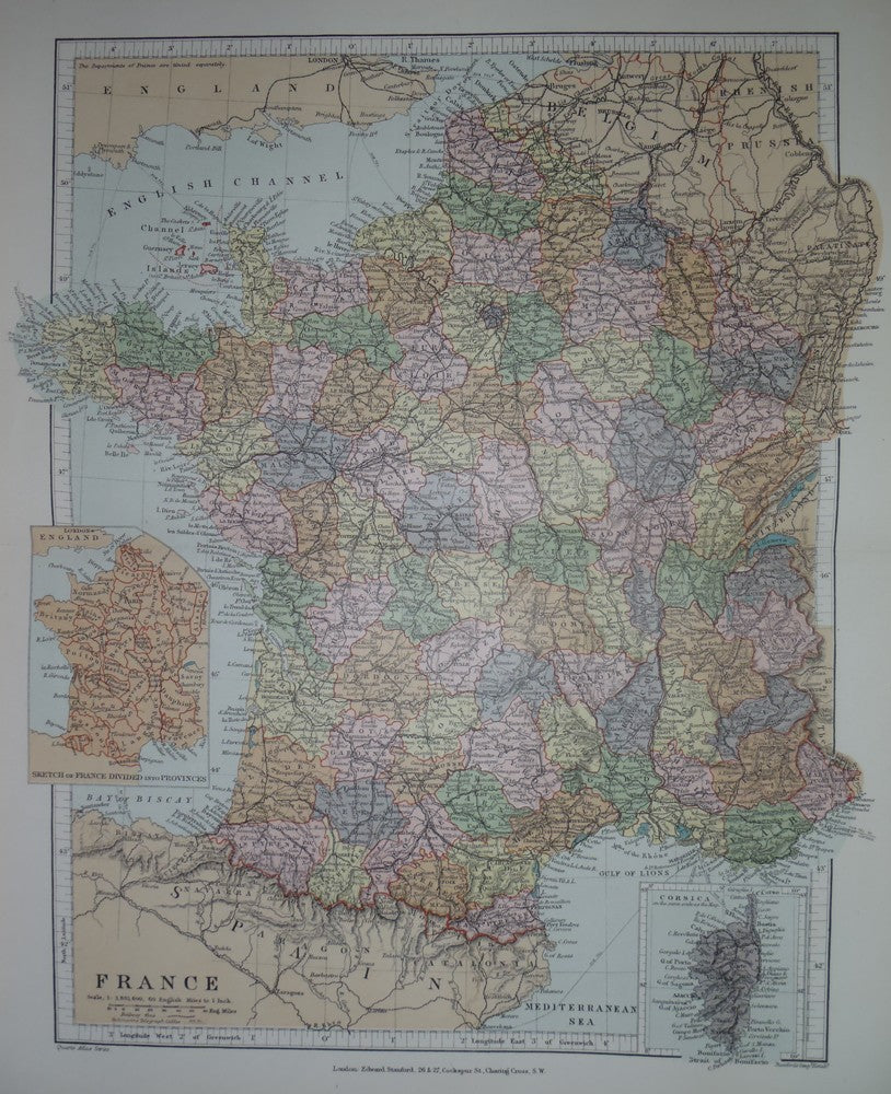 France antique map 1894