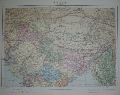 Antique map of India (Northern Part)