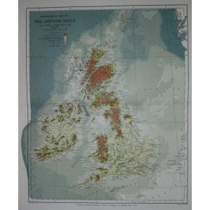 Orographical Map of The British Isles