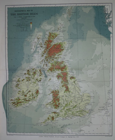 Orographical Map of The British Isles