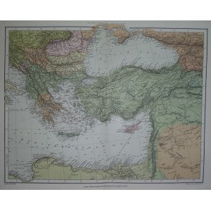 Mediterranean Sea (Eastern) antique map