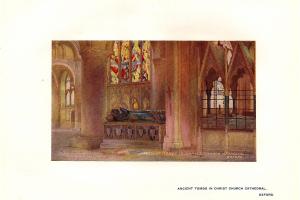 Christ Church Cathedral Oxford antique print 1905
