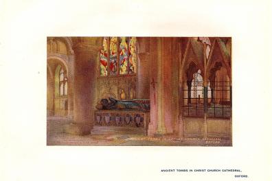 Christ Church Cathedral Oxford antique print 1905