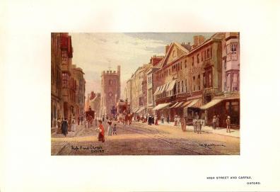 High Street Oxford  antique print 1905