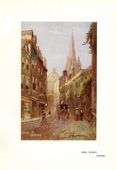 Oriel Street Oxford antique print