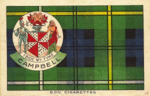 Campbell clan Scottish tartan cigarette silk issued 1922