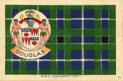 Douglas clan Scottish tartan silk published 1922