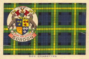 Gordon clan tartan cigarette silk issued 1922