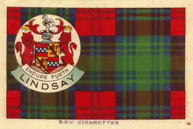 Lindsay clan tartan silk