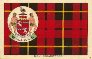 Wallace tartan silk and coat-of-arms published by BDV Cigarettes in 1922