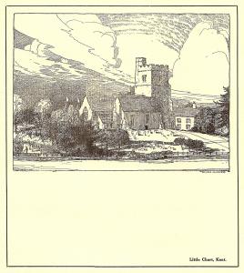 Little Chart Church Kent vintage print 1928