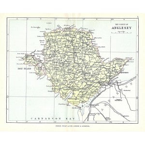 antique map of Anglesey