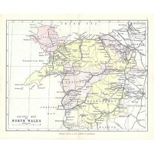 North Wales antique map