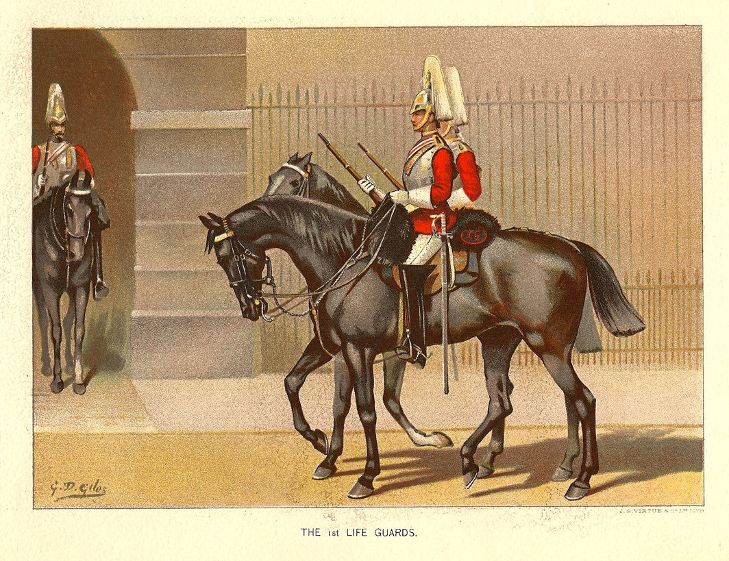 Life Guards Regiment British Army antique print