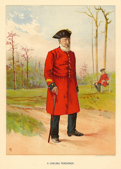 Chelsea Pensioner antique print