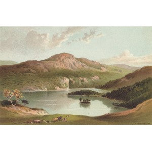 Ben A'An from Ben Venue the Trossachs Scotland antique print 1889