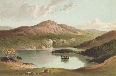 Ben A'An from Ben Venue the Trossachs Scotland antique print 1889