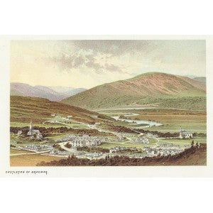 Braemar (Ben Castleton) Aberdeenshire Scotland antique print