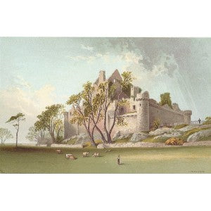 Craigmillar Castle Edinburgh Scotland guaranteed antique print 1889