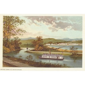 Crinan Canal at Lochgilphead Scotland antique print 1889