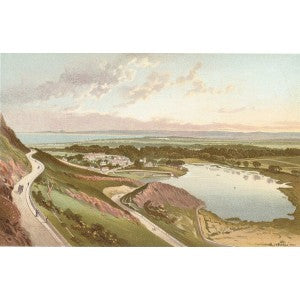 Duddingston from the Queen's Drive Scotland antique print