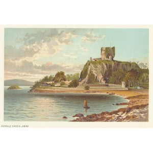 Dunollie Castle Oban Scotland antique print