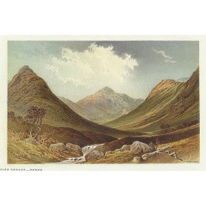 Glen Sannox Arran Scotland antique print