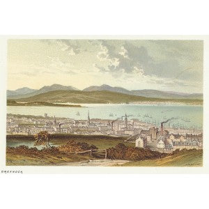 Greenock Scotland antique print