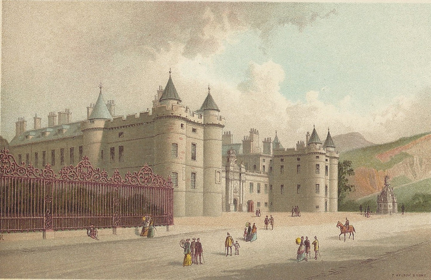 Holyrood Palace Edinburgh Scotland guaranteed antique print 1889