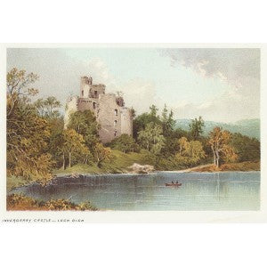 Invergarry Castle Loch Oich Scotland antique print 1889