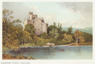 Invergarry Castle Loch Oich Scotland antique print 1889