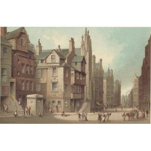 John Knox's House Canongate Edinburgh antique print