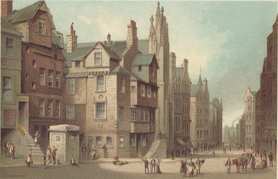 John Knox's House Canongate Edinburgh antique print