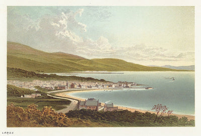 antique print of Largs Firth of Clyde Scotland