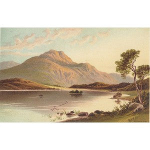 Loch Achray Scotland antique print