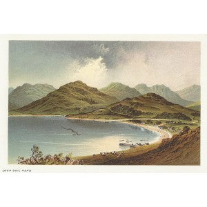 Loch Goil Head (Lochgoilhead) Scotland antique print 1889