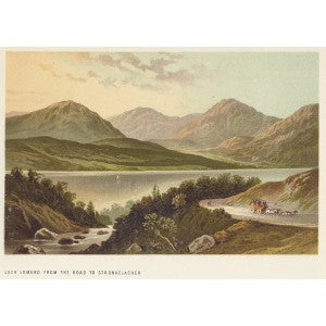 Loch Lomond from Stronaclacher Scotland antique print