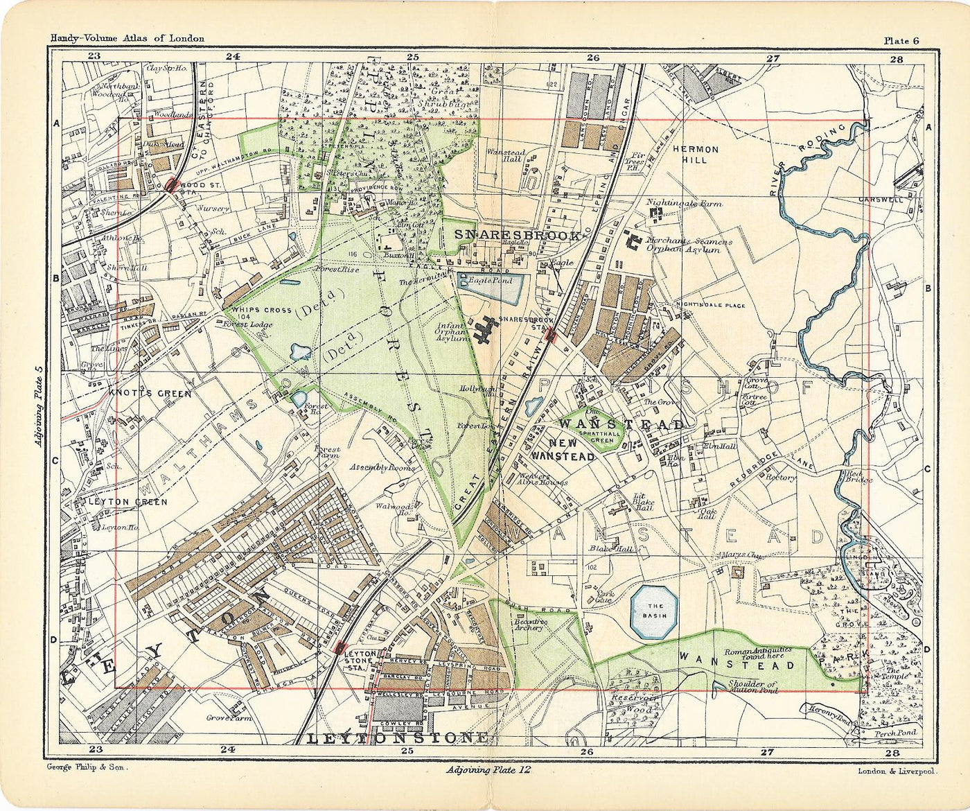 Snaresbrook antique map