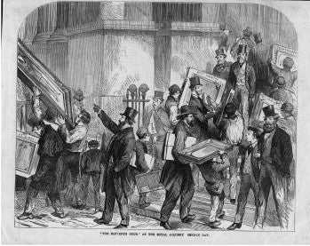 Royal Academy Summer Exhibition antique print 1867